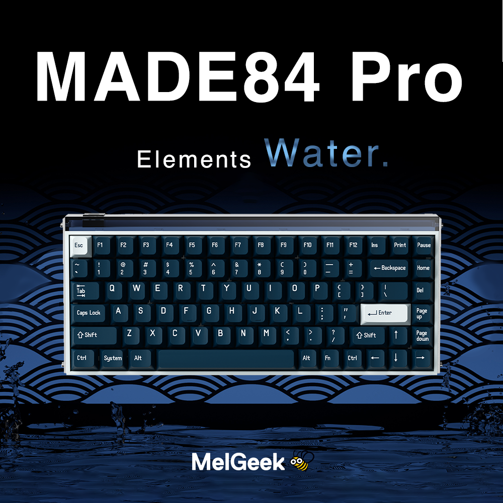 MelGeek MADE84 Pro Elemento Water ラピッドトリガーキーボード