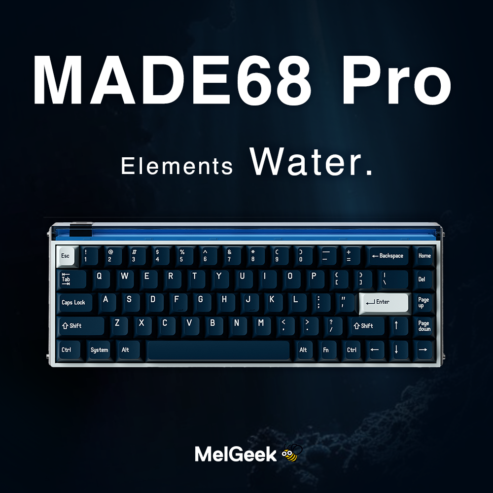 MelGeek MADE68 Pro Elemento Water ラピッドトリガーキーボード