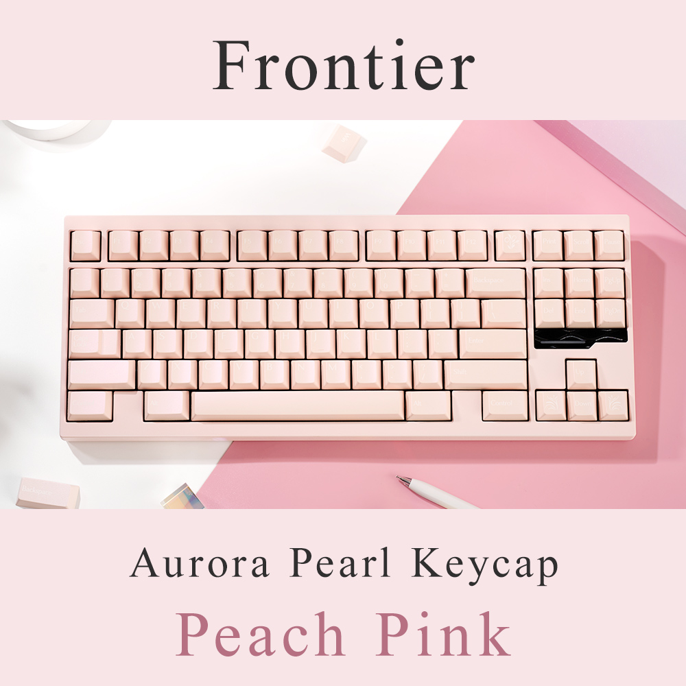 Frontier Aurora Pearl Keycap  Peach Pink