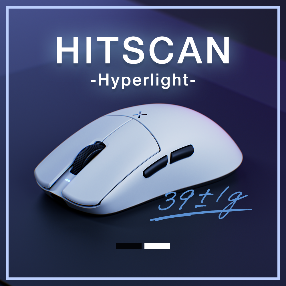 HITSCAN Hyperlight Wireless Gaming Mouse White